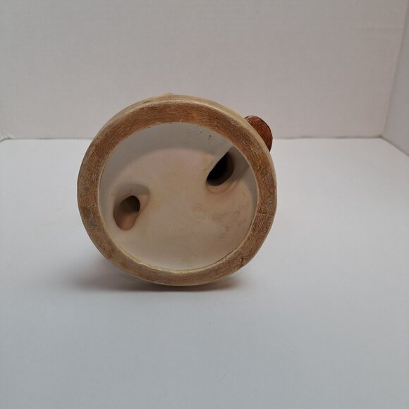 Red Riding Hood Girl Figurine Statue Chalkware Mold Handpainted Hummel Style - Picture 12 of 16